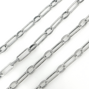 Oxidized Sterling Silver Paperclip Chain